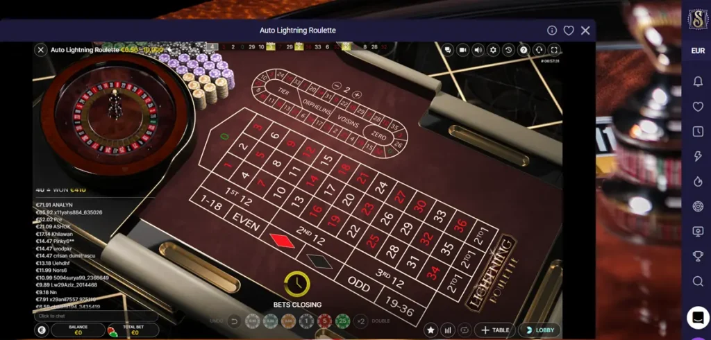 Spirit Casino Table Roulette