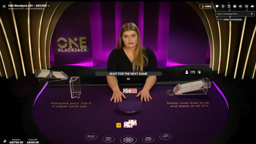 Spirit Casino Live blackjack